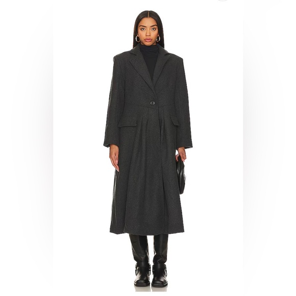 Free People Jackets & Blazers - Free People Victoria Coat in Heathered Charcoal Size Small NWT
